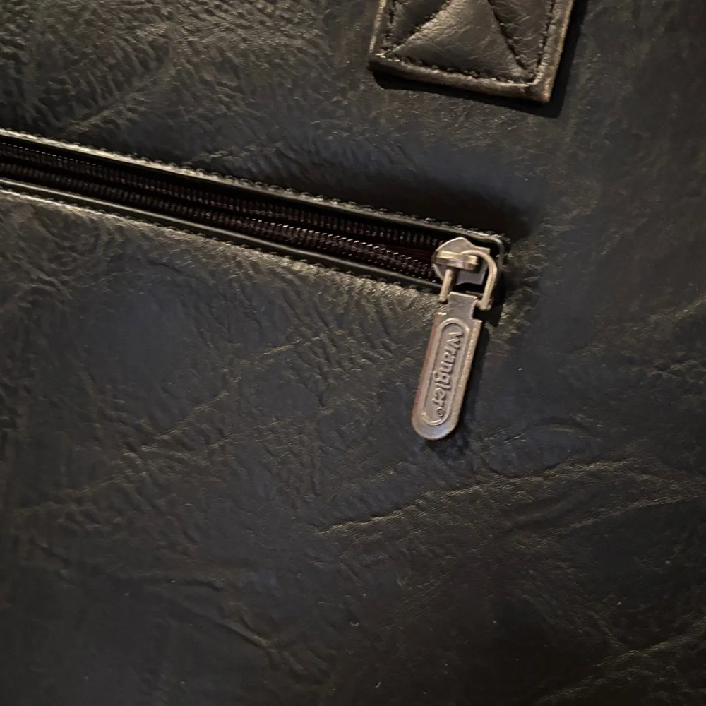 Wrangler Black Tote with Braided Accents - Picture 5 of 9